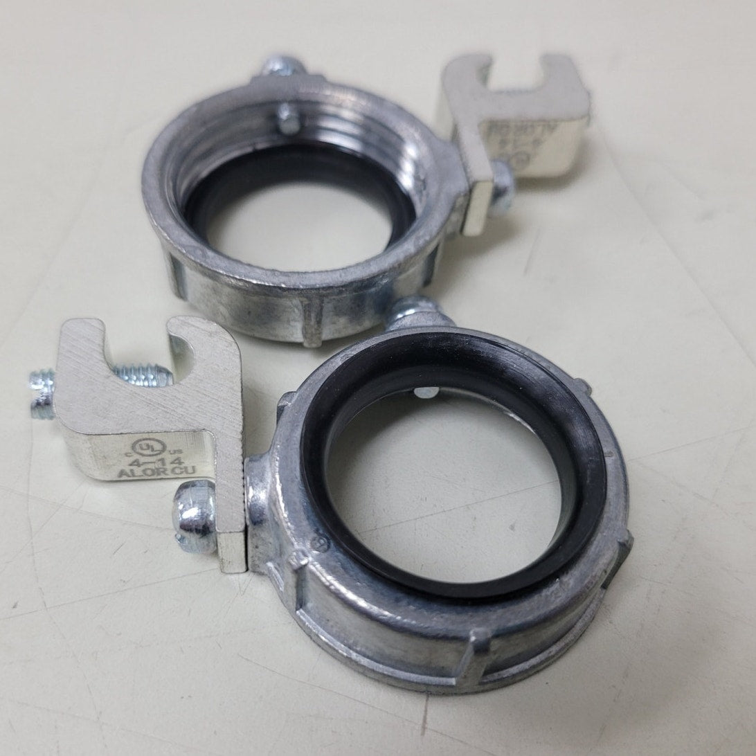10 New Grounded Insulated 1" Zinc Metallic Grounding Bushings