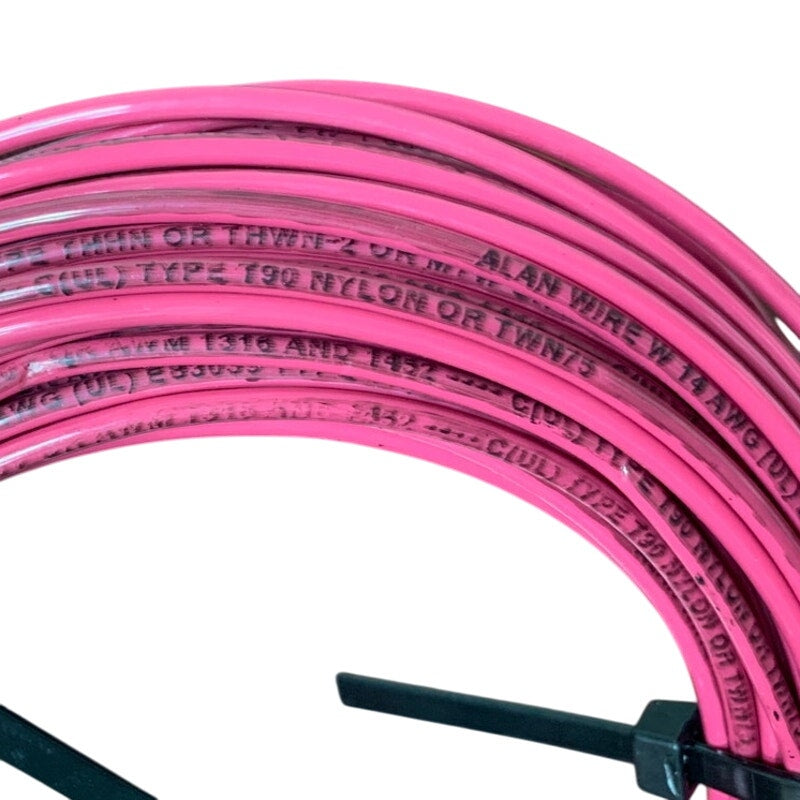 New 62’ Red Pink 14 AWG THHN THWN Stranded Copper Alan Wire - Open Box