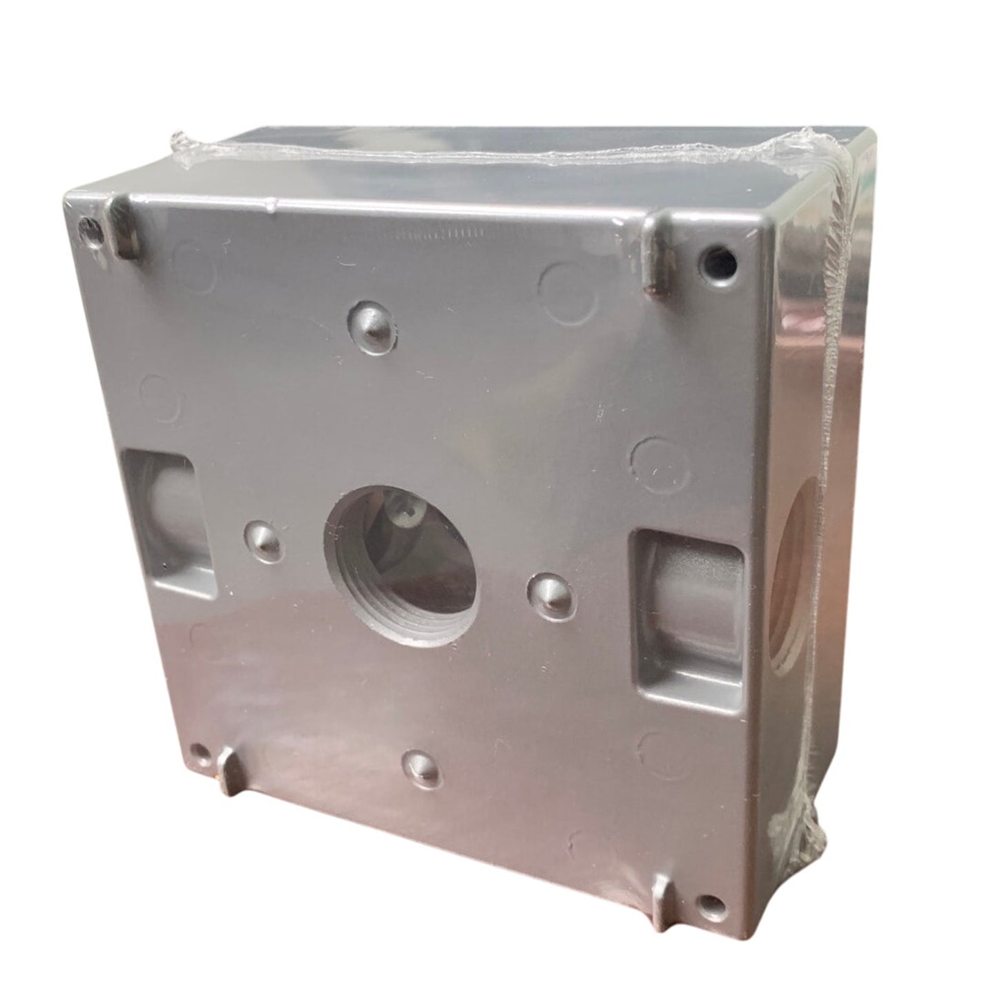 New Eaton TP7090 Two Gang Weatherproof Aluminum 4.5" Outlet Box w Cover
