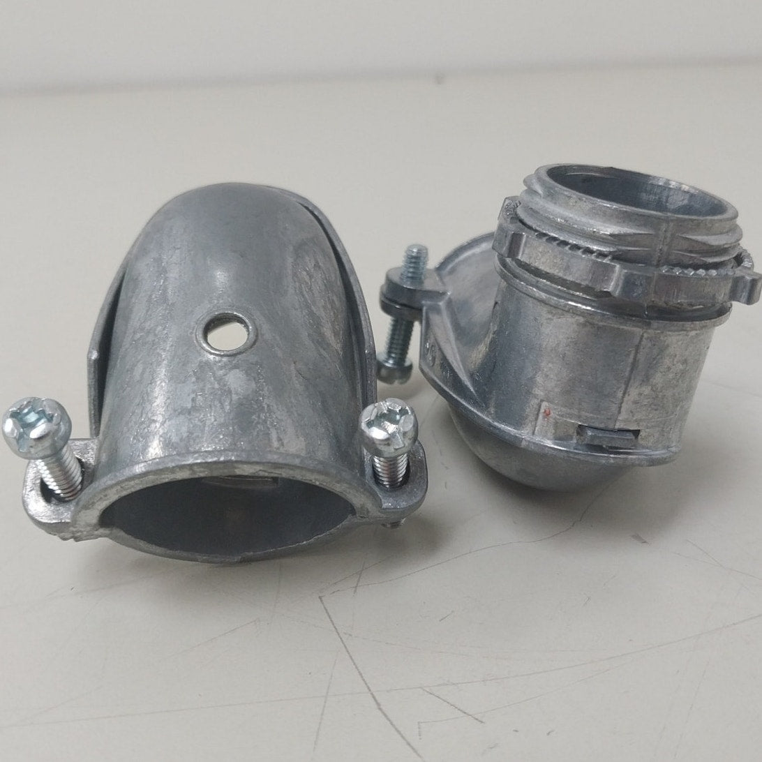 2 New 1" 90 Degree Angle Squeeze Type Flex Connectors - Open Box