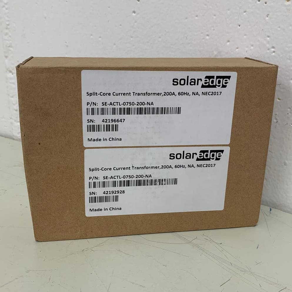 2 New Solar Edge Split-Core Black & White 200A 60Hz Solar Panel Transformers