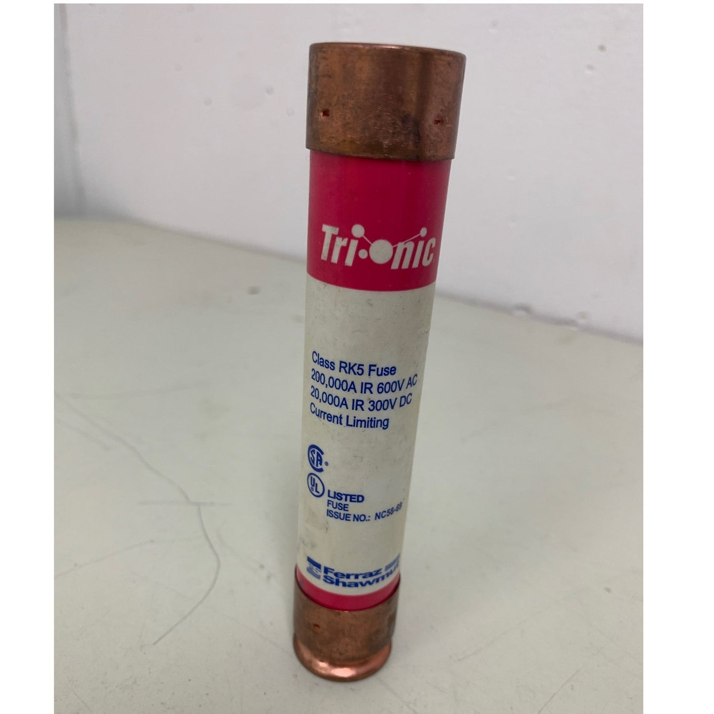 New Trionic Fuse 35A, 600V AC 5.5" by 1-1/16" Diameter Cylindrical Body TRS-RID