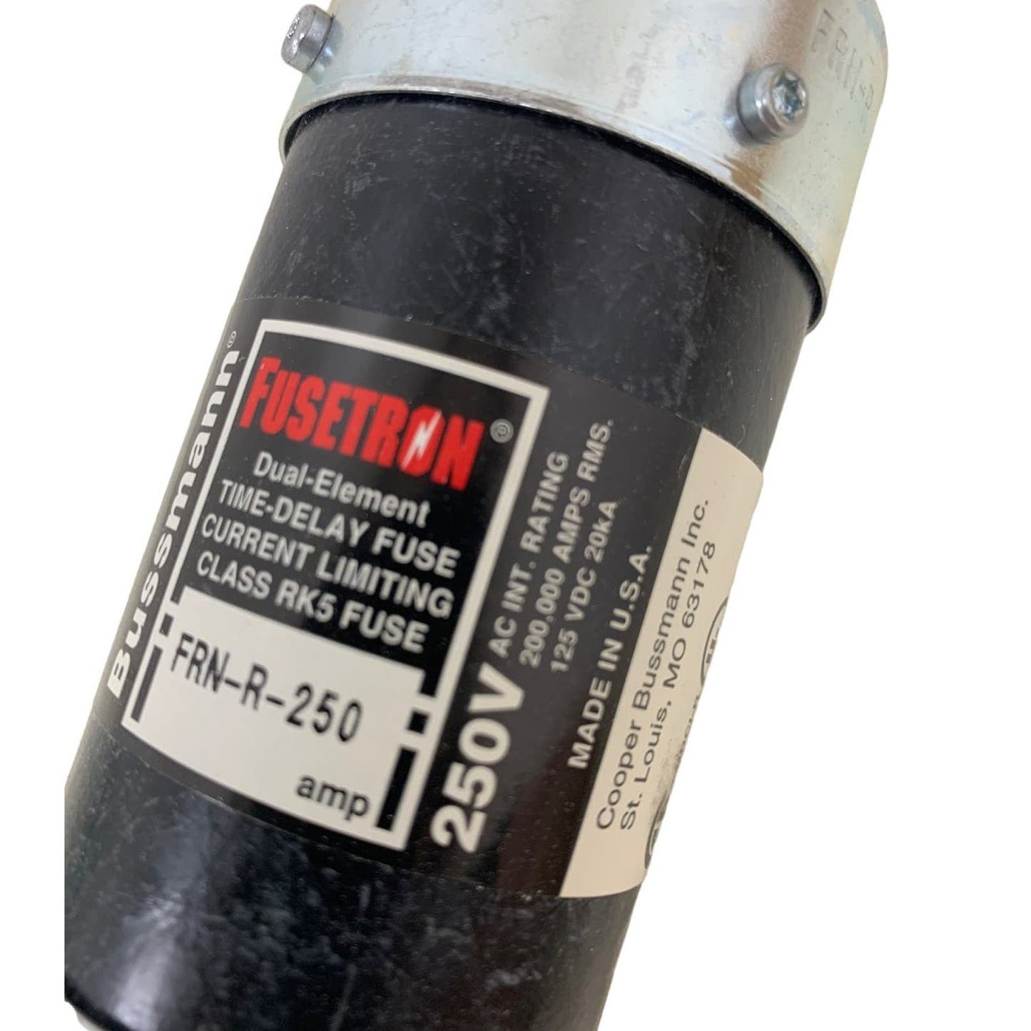 New In Original Box Buss Fusetron Cooper Industries FRN-R-250V Time Delay Fuse