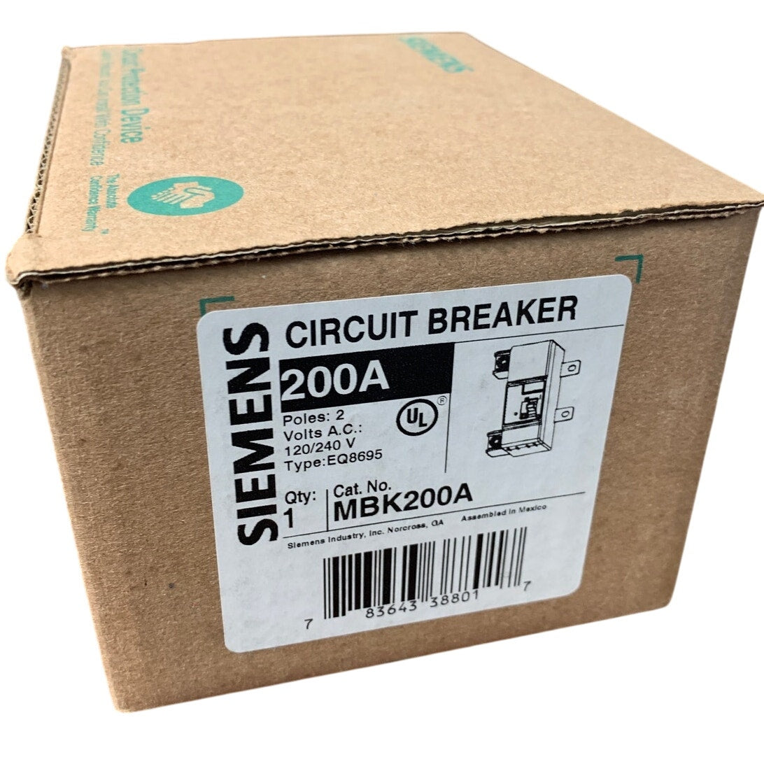 New Siemens 200A 2 Pole 120/240V Type 8695 Circuit Breaker in Original Box