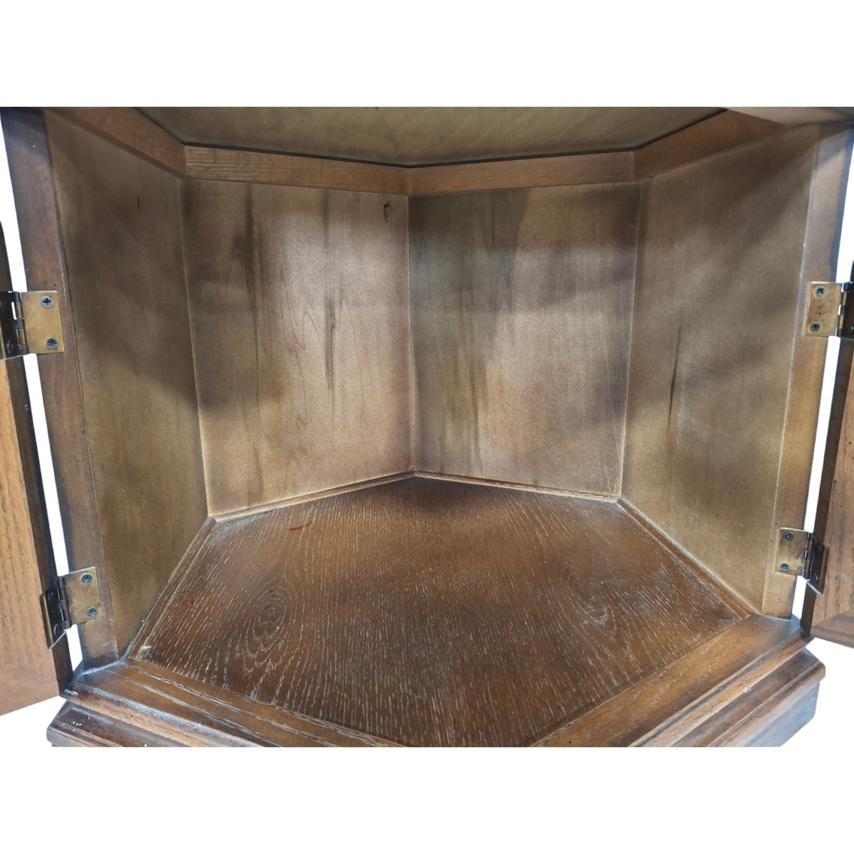 Vintage Octagon Wood Storage End Table, St. Louis Local Pickup