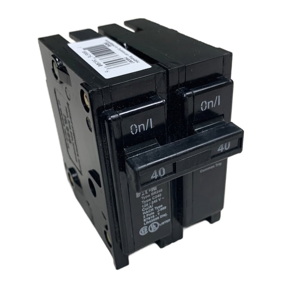 New Open Box Eaton Type BR240 40A 2 Pole Circuit Breaker