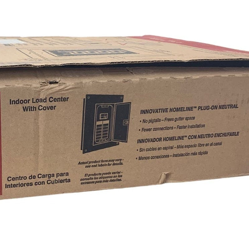 New In Original Box Square D Home Line 125AMP Metal Indoor Load Center w Cover