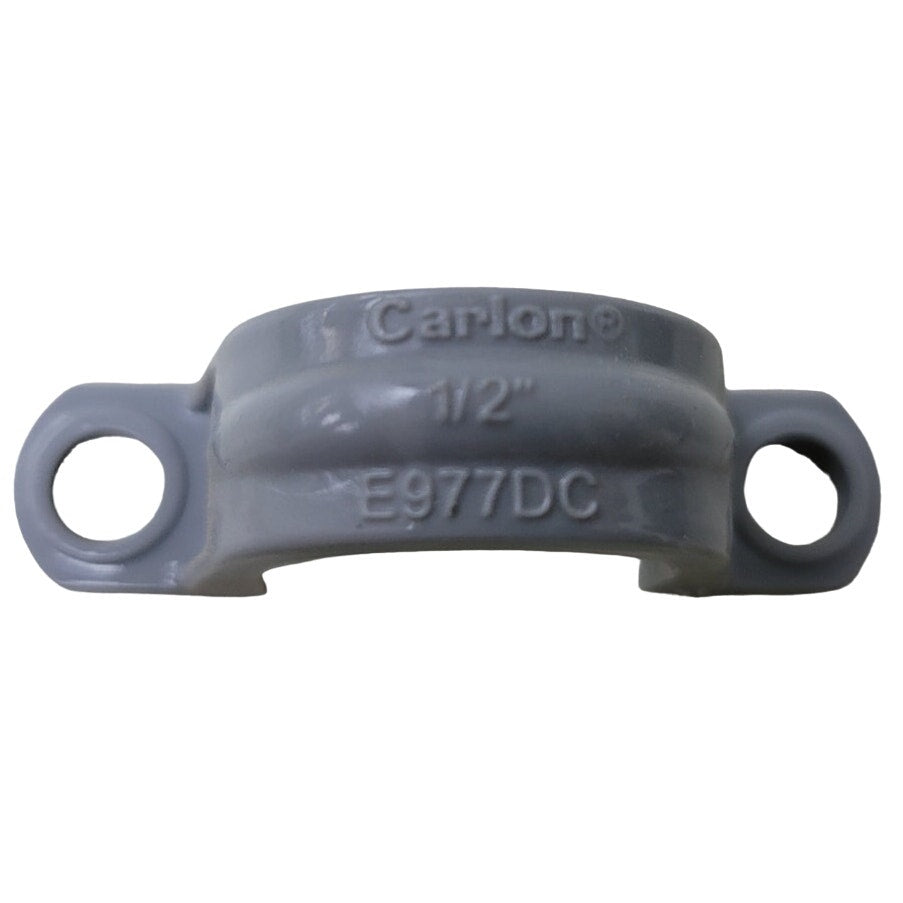 5 New Carlon 2-Hole 1/2" PVC E977DC Gray Electrical Conduit Clamps
