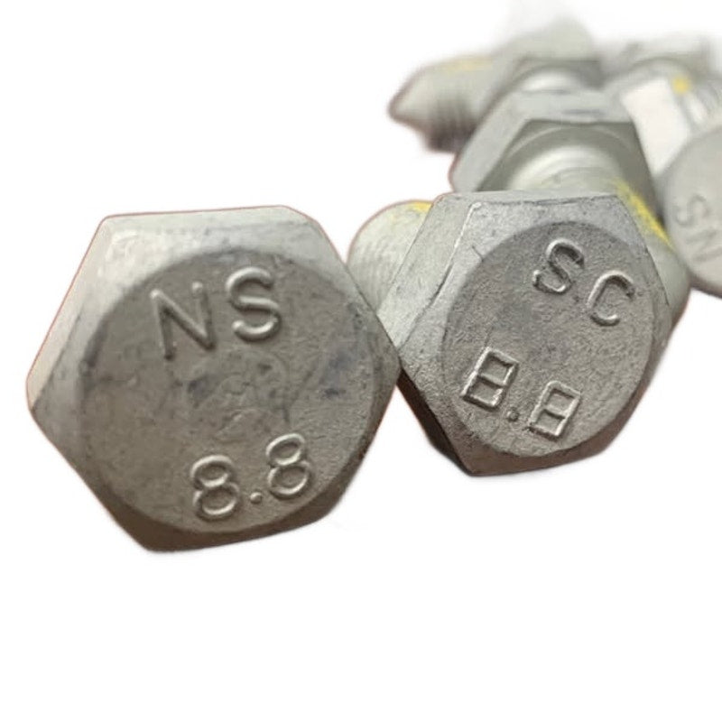 60 New Open Box 5/8" NS SC Heavy 8.8 Threaded Hex Screws w Dog Points