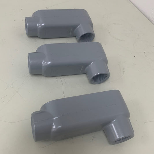 Lot of 3 New Appleton Form 85 Aluminum Conduit Body Type LB 3/4" Threaded