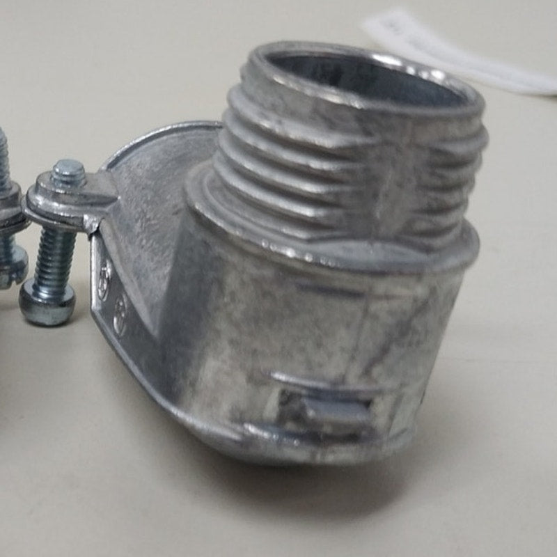 10 New 1/2" 90 Degree Angle Squeeze Type Flex Connectors - Open Box
