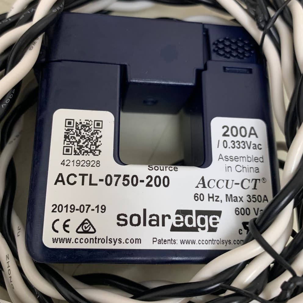 2 New Solar Edge Split-Core Black & White 200A 60Hz Solar Panel Transformers