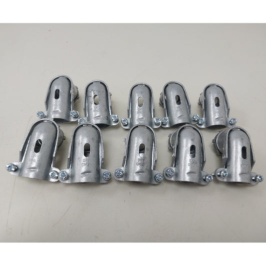 10 New 1/2" 90 Degree Angle Squeeze Type Flex Connectors - Open Box