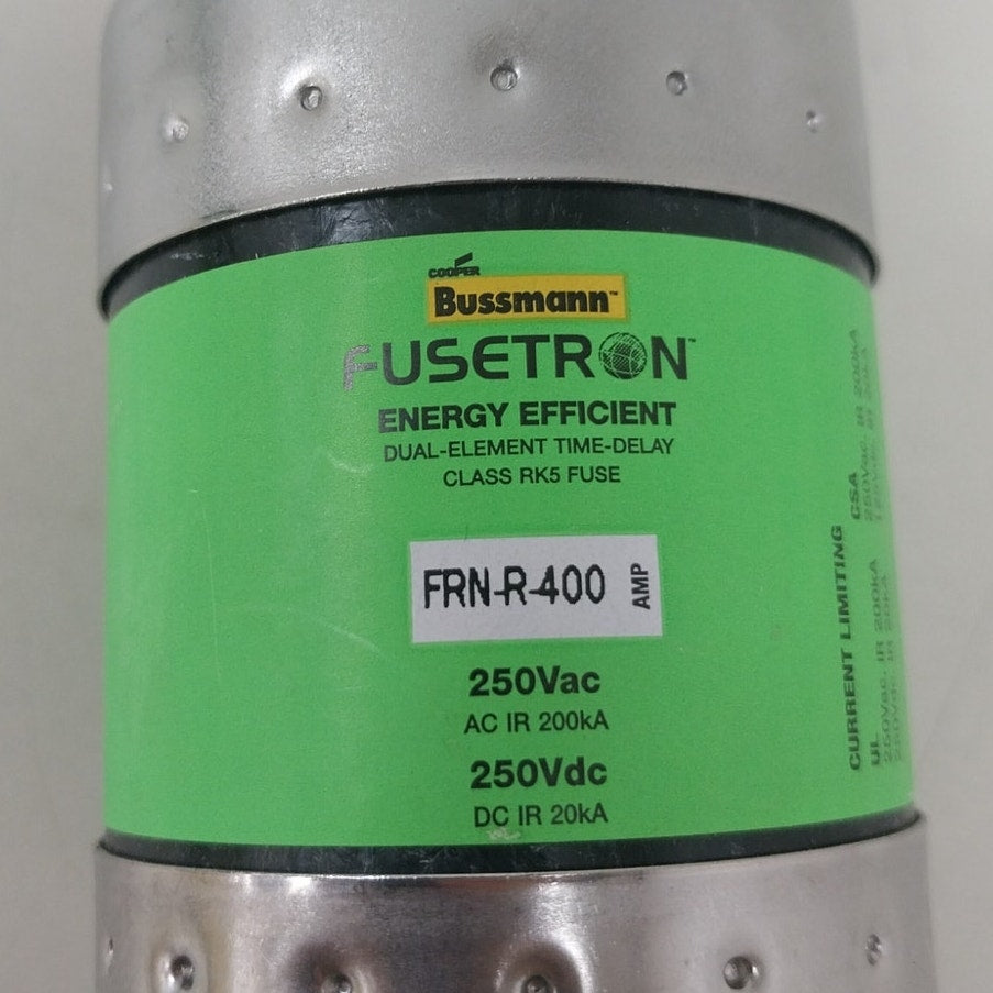 New Cooper Bussman Fusetron Energy Efficient 250Vac FRN-R-400 RK5 Fuse Open Box