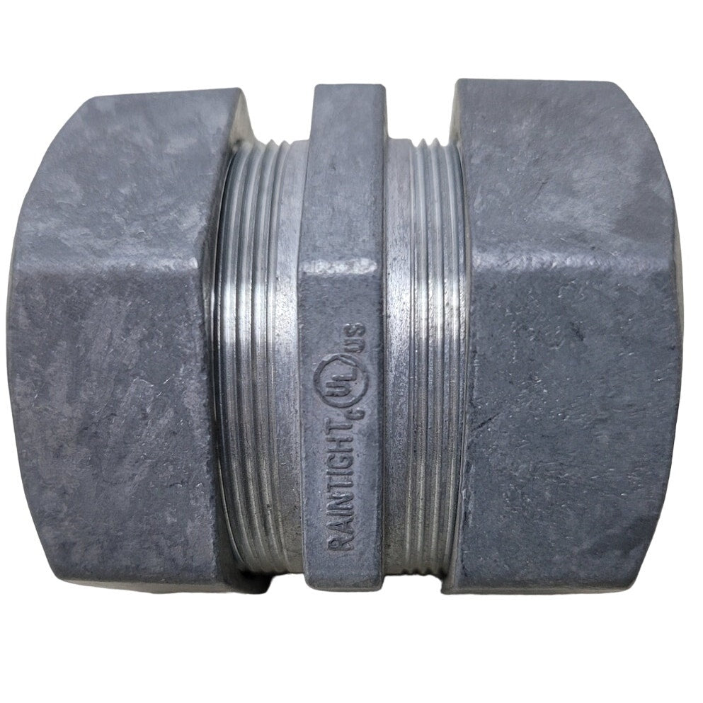 4 New 1.25" Screw Type Raintight Electrical Zinc Die Cast Plated Couplers