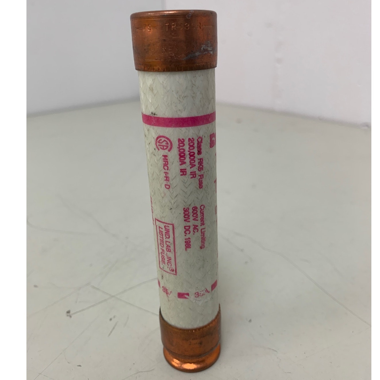 New Trionic Fuse 35A, 600V AC 5.5" by 1-1/16" Diameter Cylindrical Body TRS-RID