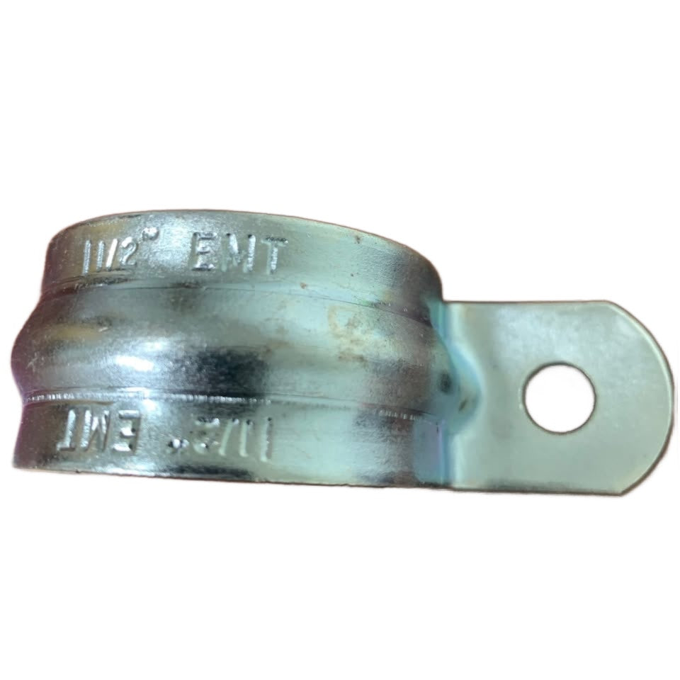 5 New 1.5" 1-1/2" Metal Pipe Strap One Hole EMT Fittings