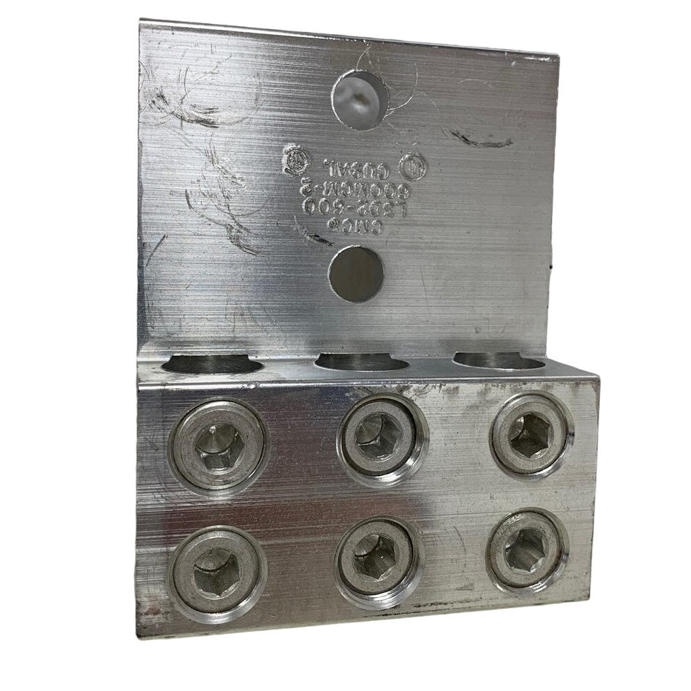 New Panduit LAM3LB600-12-1 Aluminum Mechanical 3 Barrel Lug Two Hole 1/2" Stud