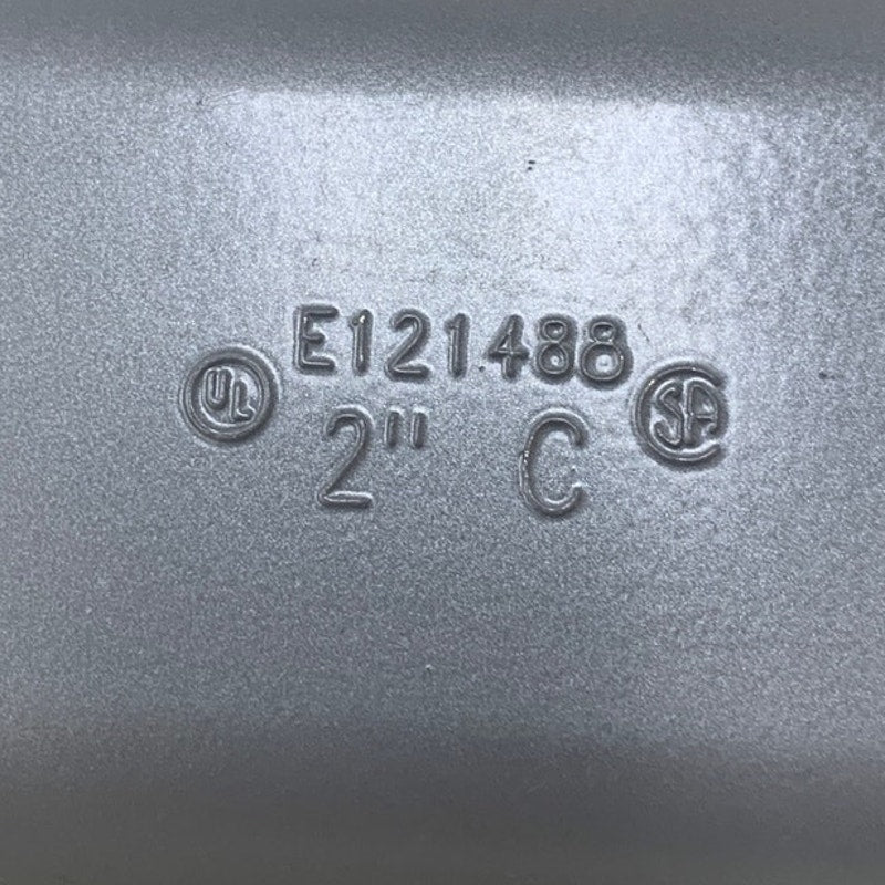 New Bridgeport E121488 2" Aluminum C Conduit Body With Cover & Gasket