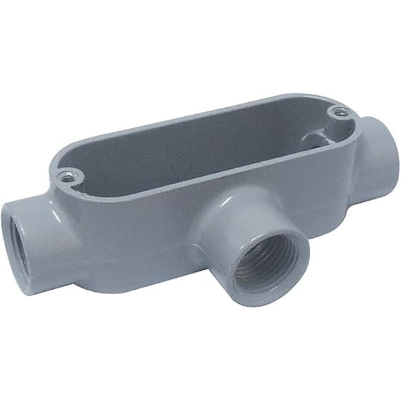 New Open Box Rigid 3/4" Type T Aluminum Conduit Body W Gasket Cover and Screws