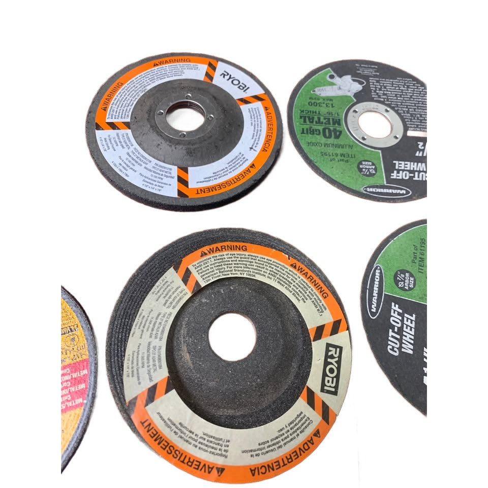 9 Used Diablo DeWalt Ryobi Warrier 4.5" Round Dry Metal Cutting Saw Blades