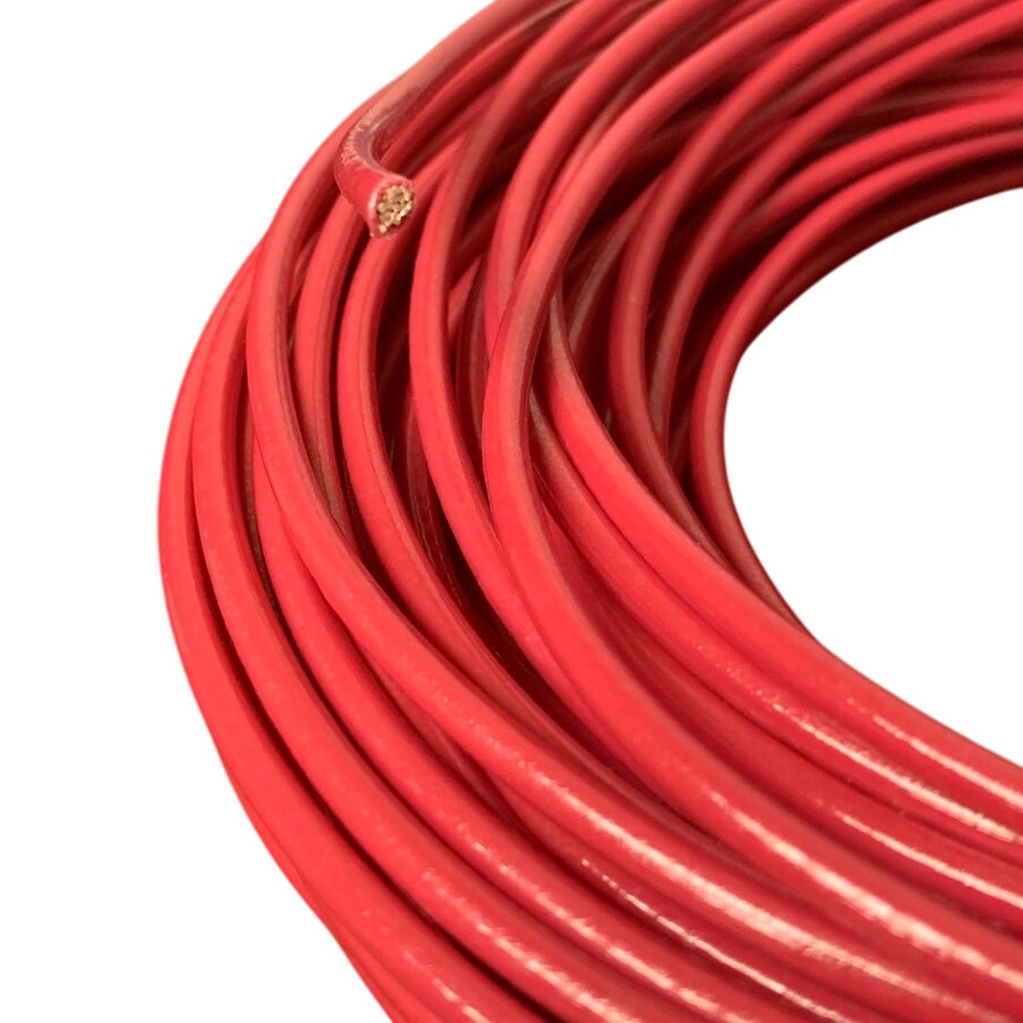 New 60’ Red Pink 10 AWG THHN THWN Stranded Copper Wire - Open Box