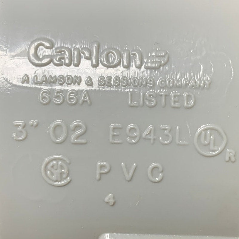 New Open Box Carlon 3" 656A E943L PVC Threaded Male Adapter Connector Ring