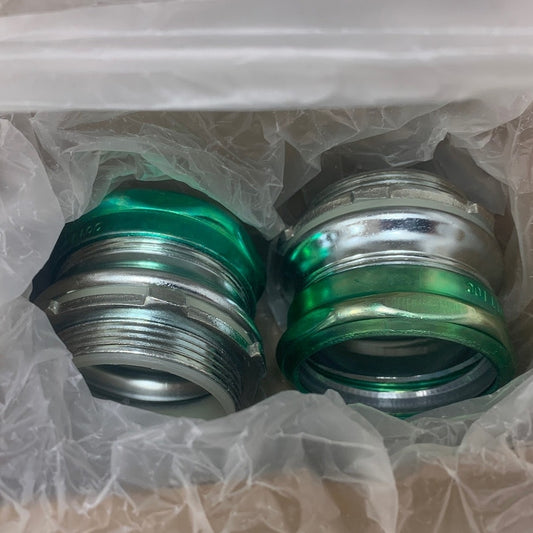 2 New in Box Appleton 7200GSRT 2" Raintight Steel EMG Insulated Throat Connector
