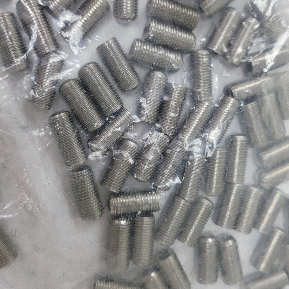 60 New Oval Point Set Screws S-5! The Right Way 3/8-24 X .8 S/S