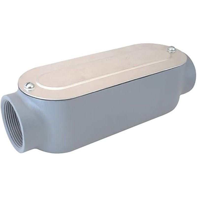 New Open Box 3/4" T Type Aluminum Conduit Body With Cover & Neoprene Gasket