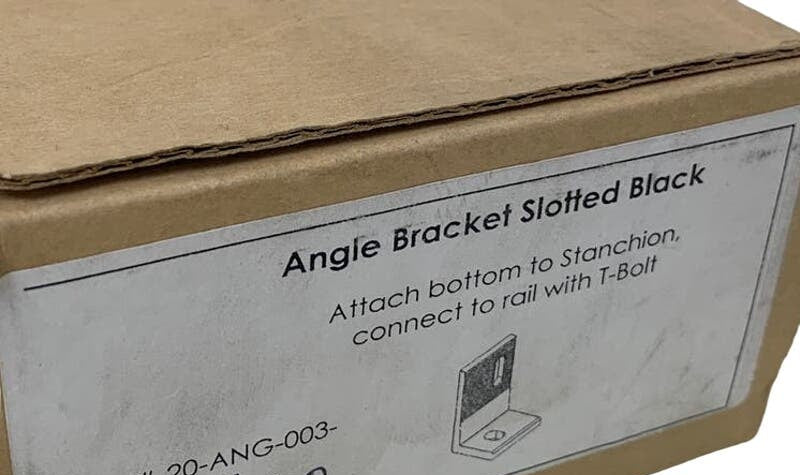 New Box of 17 Solar Panel 3" Angle Brackets Slotted Back Black 20-ANG-003-BLKA