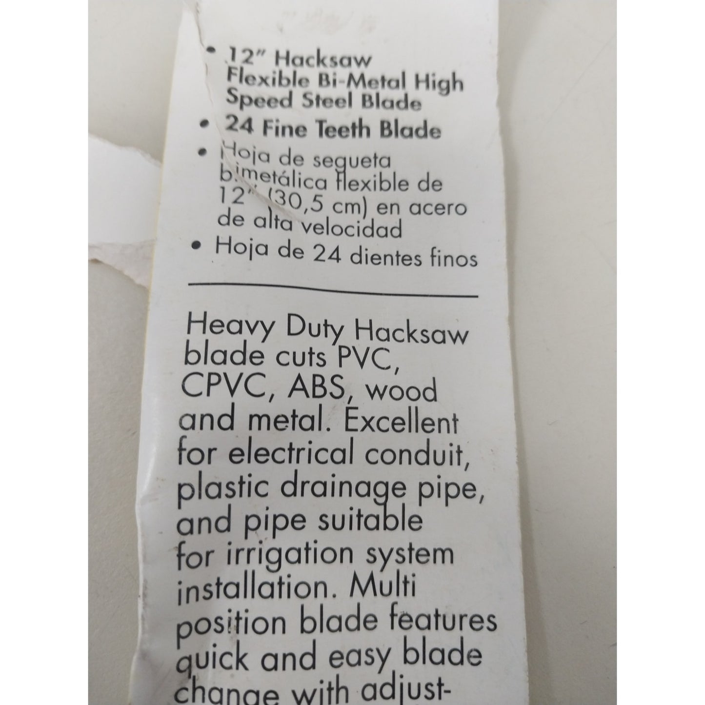 2 New King Innovation 12" 46341 PVC ABS Plastic Pipe Hacksaw Replacement Blades