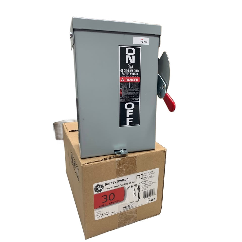 New Open Box GE General Electric TG3221R 30A Fusible General Duty Safety Switch