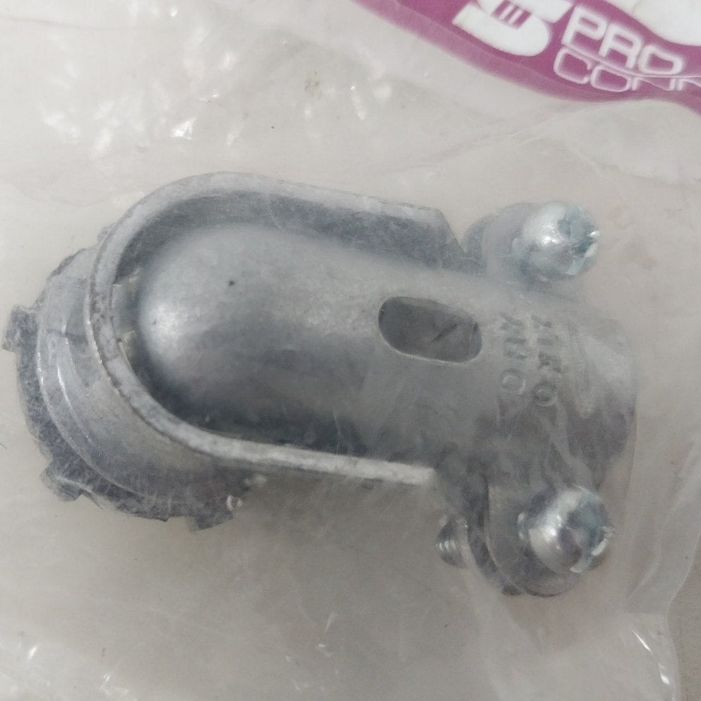 New ProConnex 90 Degree Arm 3/8" 1/2" Knockout Squeeze Cable Connector 49801