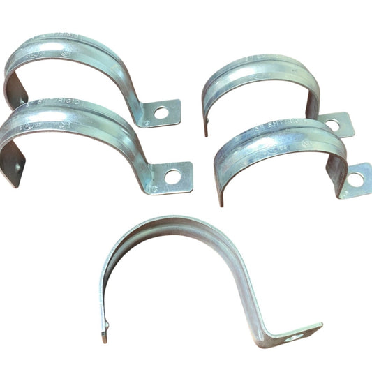 5 New 3" Metal Pipe Strap One Hole Rigid EMT Fittings Open Box