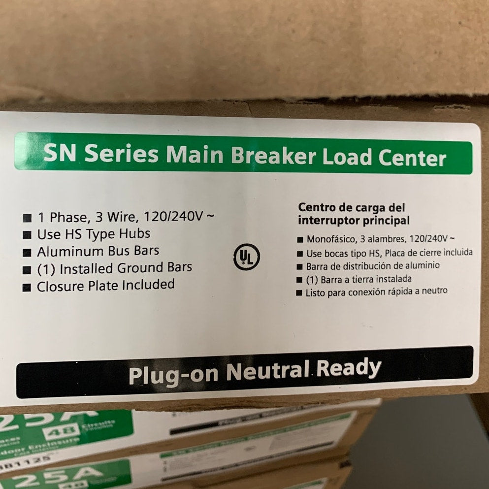 New Siemens 125A 30 Space 48 Circuit Main Breaker Outdoor 3R Electric Load Panel