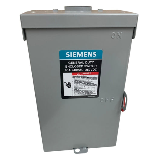New Open Box Siemens GNF322NRA 60A Fusible General Duty Safety Switch