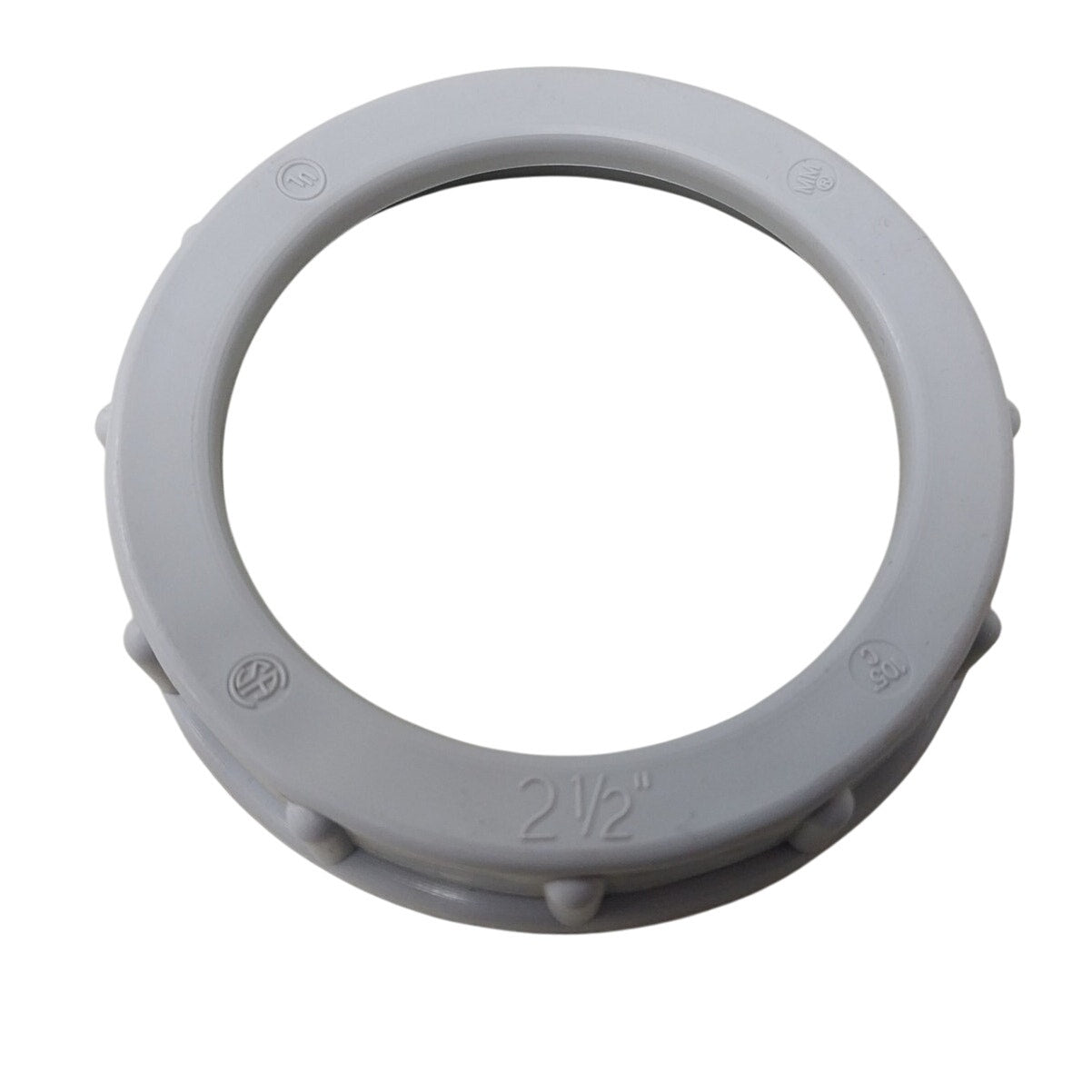 4 New 2.5" Gray PVC Conduit Bushing Rings - Open Box