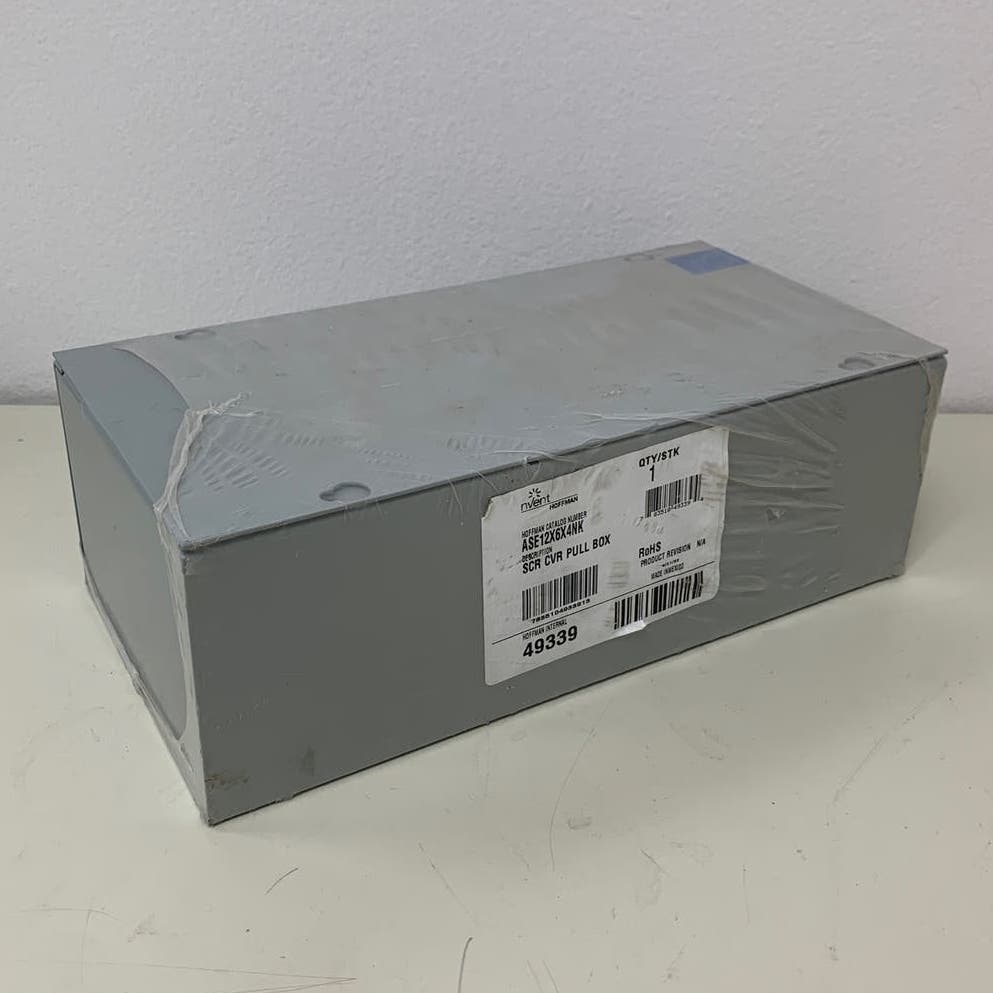 New Hoffman NVent ASE12X6X4NK Metal Junction & Pull Box Enclosure Type 1