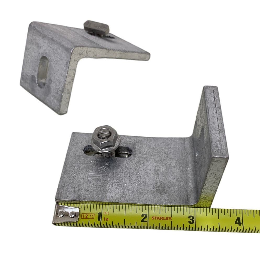 Lot of 2 New Ironridge Assembled Slotted L Foot Mill 461009 Mounting Brackets