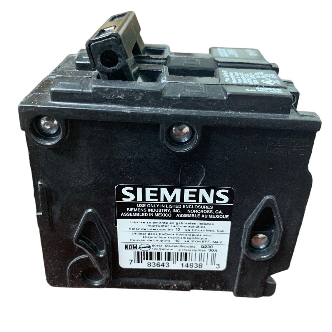 New Box of 6 Siemens Q230 30-Amp 2 Pole Type QP Circuit Breakers