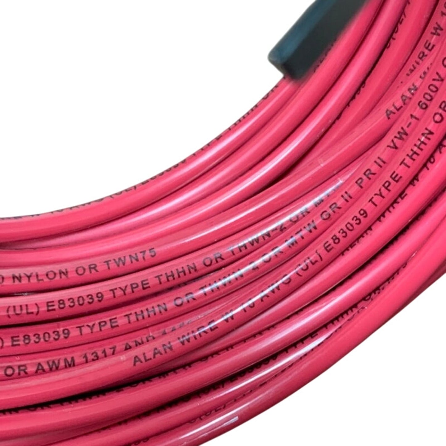 New 54’ Red Pink 10 AWG THHN THWN Stranded Copper Alan Wire - Open Box