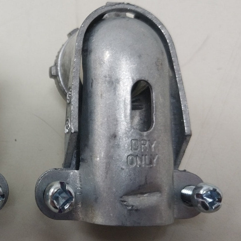 10 New 1/2" 90 Degree Angle Squeeze Type Flex Connectors - Open Box