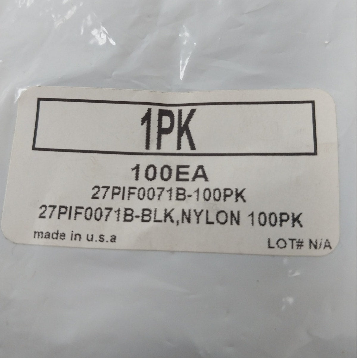 100 New In Package 27PIF0071B Black Nylon Split Push In Rivet Stud Fasteners