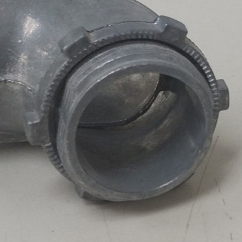 2 New 1" 90 Degree Angle Squeeze Type Flex Connectors - Open Box