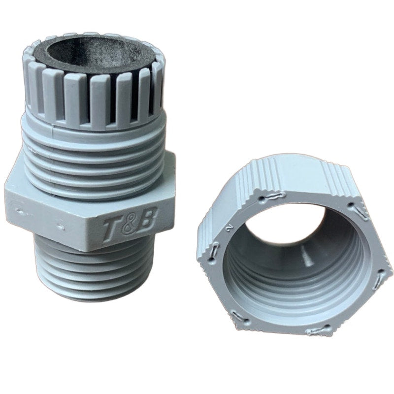 10 New T & B 1/2" NPT Threaded Cable Gland Waterproof Gray Wire Connector Joints