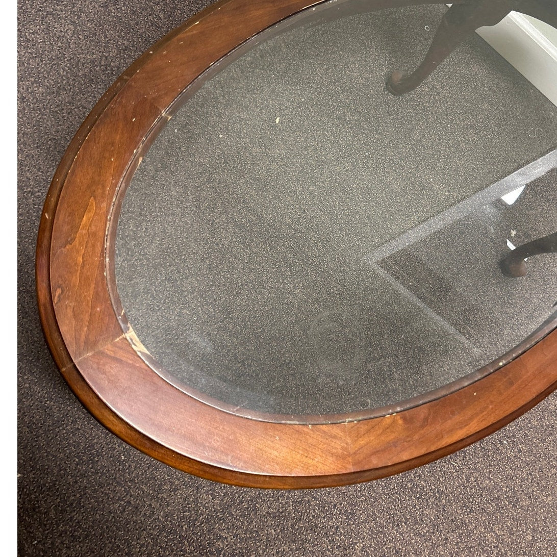 Vintage Solid Wood Coffee Table / Cocktail Table (42" × 25" × 17")