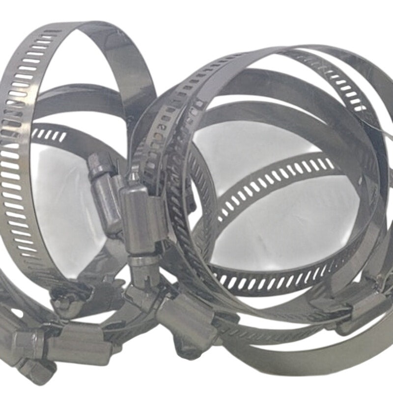 Lot of 9 New 2.75" Diameter Interlocked Worm Gear Hose Clamps 304-46-70