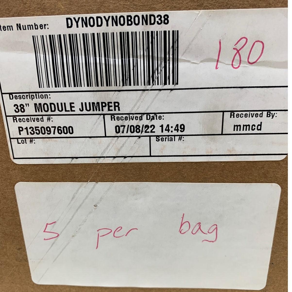 New Set of 5 Dyno Bond 38" Solar Panel Module Jumper Wire Original Package