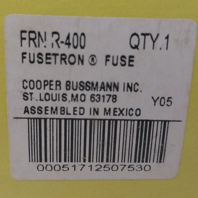 New Cooper Bussman Fusetron Energy Efficient 250Vac FRN-R-400 RK5 Fuse Open Box